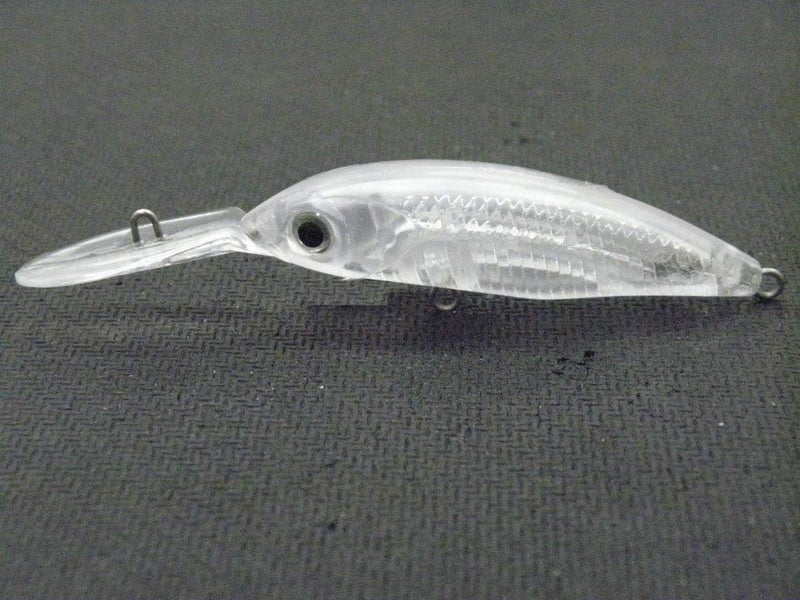 wLure 10 Blank Unpainted Minnow Jerkbait Medium Diver Tight Wobble Fishing Lures with Free Eyes UPM514 - Image 1